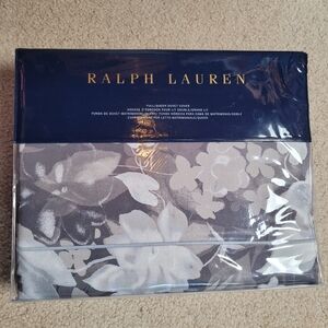Ralph Lauren Avery Full/Queen Duvet Cover New Charcoal Heather Floral